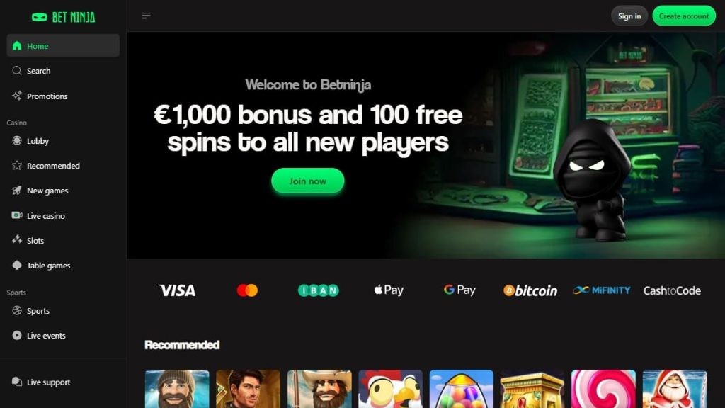 homepage van betninja casino zonder cruks goksite